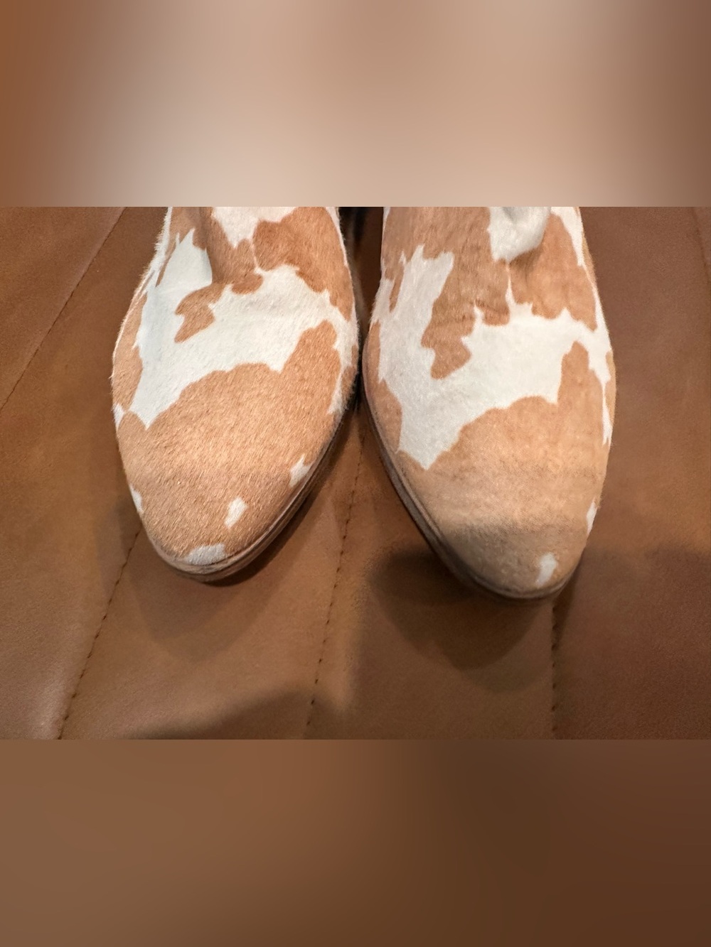 Nine West Cow Print Ankle Boots - Picture 3 of 8